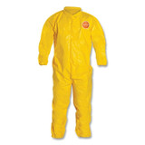 TYCHEM 2000 COVERALL COLLAR YELLOW LG 125B