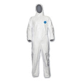 TYVEK 500 COVERALL WITHHOOD WHITE LG
