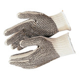 COTTON/POLYESTER WITH BROWN DOT TWO SID