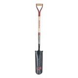 16-IN DRAIN SPADE W/ WOOD HANDLE AND D-GRIP