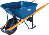 WHEELBARROW 6 CU FT STEEL FLAT FREE WHEEL
