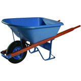 5.75 CU FT POLY WHEELBARROW W/FLAT FREE TIRES