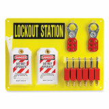 6-PADLOCK BOARD W/PL-38ST-RED-KD6PK