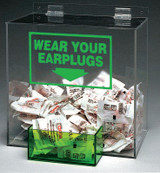 LARGE CAPACITY EAR PLUGDISPENSER  CLEAR ACRYLIC