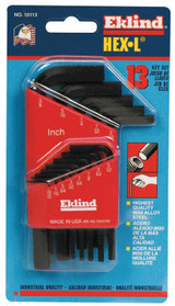 13PC. INCH SIZE HEX-L KEY SET SHORT