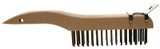 SHOE HANDLE SCRATCH BRUSH W/SCRAPER 4X16 ROWS CS