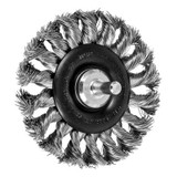 3" SHANK MOUNTED KNOT WHEEL BRUSH .014 SS WIRE