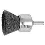 1" CRIMPED WIRE END BRUSH .006 CS WIRE 1/4" SHAN