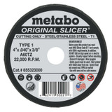 TYPE 1 "SLICER" WHEELS 4"X.040"X3/8" A60TZ