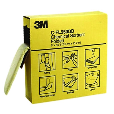 5"X50' FOLDED CHEMICAL SORBENT (CS/3 BOXES)