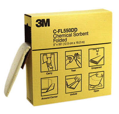 5"X50' FOLDED CHEMICAL SORBENT (CS/3 BOXES)