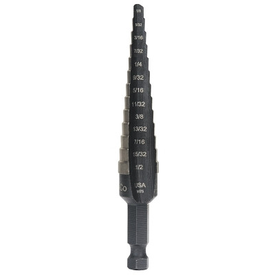 1 COBALT 13 HOLE SIZES (1/8"-1/2")- 1/32" INCREM