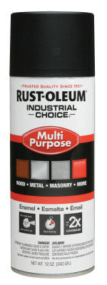 SEMI-FLAT BLACK IND.CHOICE PAINT 12OZ. F.WT.