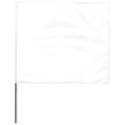 4"X5"X21" WIRE WHITE STAKE FLAG