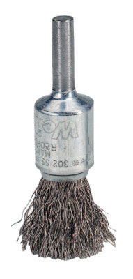 1/2" CRIMPED WIRE END BRUSH  .020" STEEL FILL