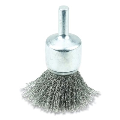 3/4" CRIMPED WIRE END BRUSH  .006" STEEL FILL