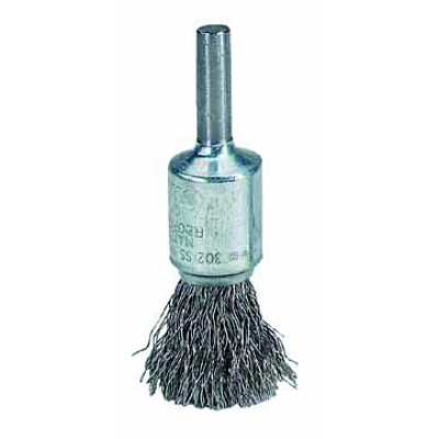 1/2" CRIMPED WIRE END BRUSH  .005" BRASS FILL