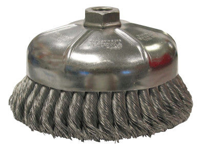6" SINGLE ROW WIRE CUP BRUSH .023 5/8-11 A.H.