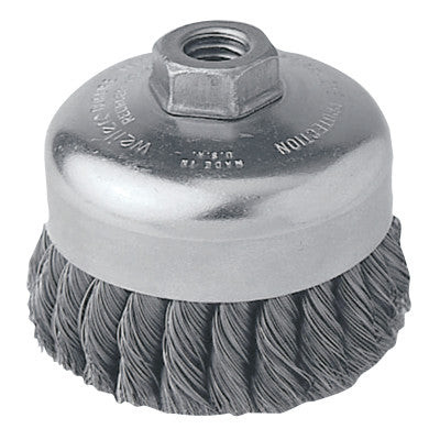 4"SINGLE ROW KNOT WIRE BRSH .023"SS FILL 5/8"11