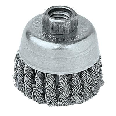 2-3/4"SINGLE ROW KNOT WIRE BRSH .020"SS 5/8"11
