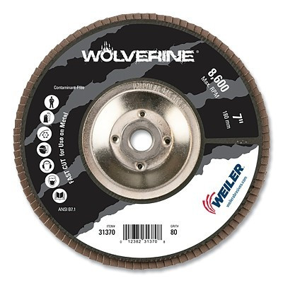 7" WOLV ANGLED PHENOLICBACK 80Z 5/8"-11 UNC NUT