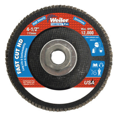 4-1/2" WOLV HD FLAP DISCFLAT 80Z 5/8-11 UNC NUT