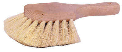 8"UTIL SCRUB BRSH WHT TAMPICO SHORT HDL WOOD