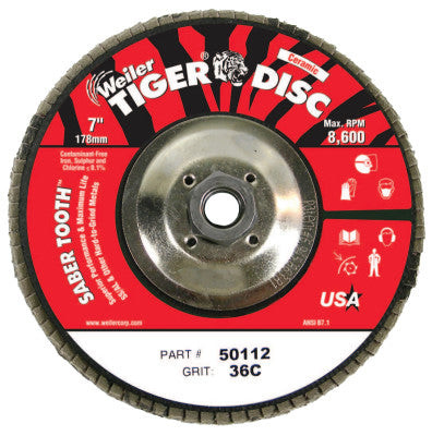 7"TGR ABRSV DISC CON TY29 PHENO BACK 36C 5/8"11