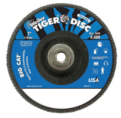 7"BIG CAT ABR DISC FLATTY27 PH BK 60Z 5/8"11