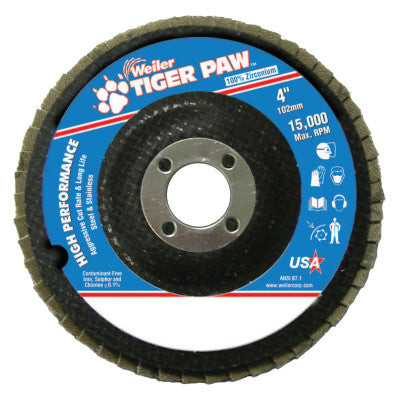 4"TGR PAW ABRSV DISC FLAT TY27 PH BACK 60Z 5/8"