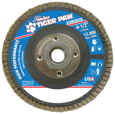 4-1/2"TGR PAW ABR DISC CON TY29 PH BK 60Z 5/8"11