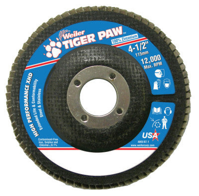 4-1/2"TGR PAW SHD FL DCFLAT TY27 PH BK 60Z 7/8"