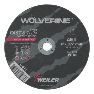 4"X.035" WOLV TYPE 1 CUTOFF WHL A60T 5/8" AH