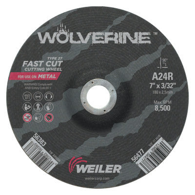 7"X3/32" WOLV TYPE 27 CUTTING WHL A24R 7/8" AH