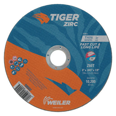 6"X.045" TGR ZIRC TYPE 1CUTOFF WHL Z60T 7/8" AH