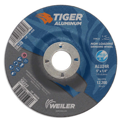 5"X1/4" TGR ALUM TYPE 27GRIND WHL ALU24R 7/8