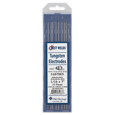 1/16 X 7 E3 TUNGSTEN ELECTRODE  10/PK