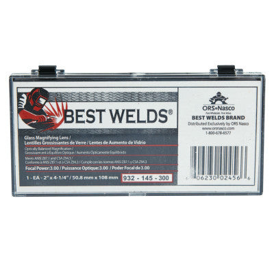 BW-2X4-1/4 GLASS MAG LENS 3.00 DIOPTER