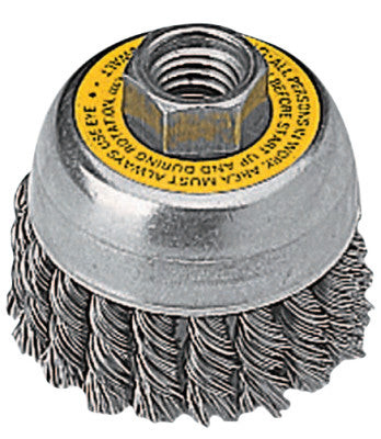 3"X5/8"-11 KNOTTED CUP BRUSH CARBON STEE