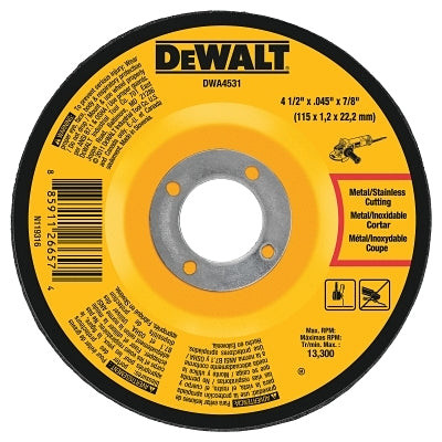 4-1/2" X .045" X 7/8" T27 METAL CUT-OFF WHEEL