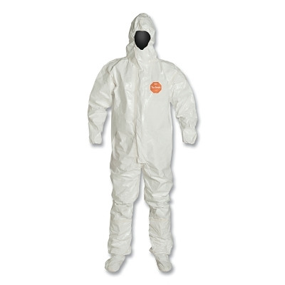 TYCHEM 4000 CVRL RESP HOOD ATT SOCKS WH LG