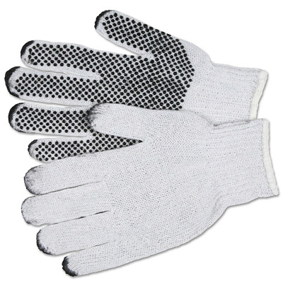 LARGE COTTON/POLESTER NATURAL PVC DOTS/1 SIDE