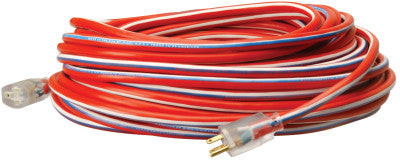 12/3 50' SJTW RED- WHITE& BLUE MADE IN USA CORD