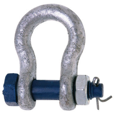 999 1/2" 2T ANCHOR SHACKLE W/SAFETY PIN CARBON