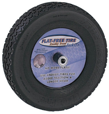 JACKSON KNOBBY FLAT FREETIRE (MOUNTED ON 8" WHL)