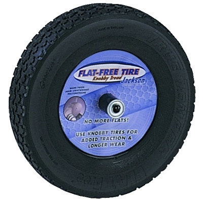 JACKSON KNOBBY FLAT FREETIRE (MOUNTED ON 8" WHL)