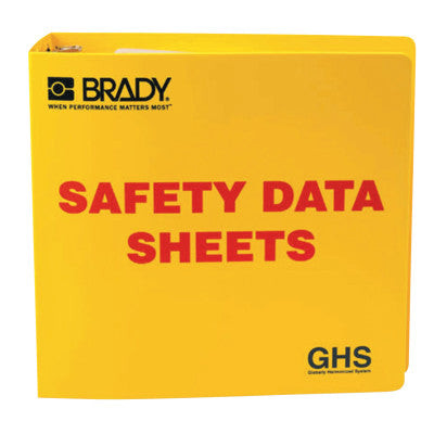 GHS - 3IN SAFETY DATA SHEET BINDER  YELLOW
