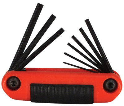 9-PC ERGO-FOLD HEX KEY SET SMALL HANDL