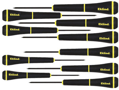 10PC SLOTTED 1-4MM & P#000-#1 SCREWDRIVER SET