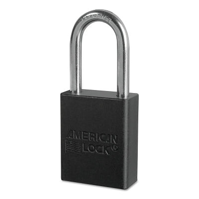 BLACK SAFETY LOCK-OUT PADLOCK ALUMINUM BO